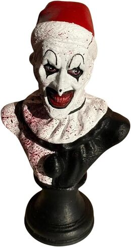Scary Evil Clown Bust Statue, Halloween Ornaments, Scary Halloween Clown Decoration, Realistic Clown Figurine, Ghost Scary Sculpture, Horror Halloween Decorative, for Home Office Party Decor(C) in Saudi Arabia