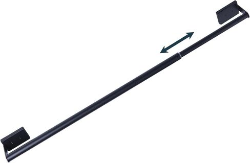 18-31.5 Inches Magnetic Curtain Rod for Metal Door, Adjustable Magnetic Towel Bar Holder for Kitchen Refrigerator, Magnet Calendar Anchor Chart Rod for Classroom Whiteboard, Black 1 Pack in Kuwait
