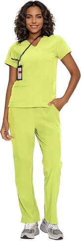 الدعك للنساء ، سراويل V-Neck Scrubs Top & Cargo مع 12 جيوبًا ، حزامًا لليوغا ، 4 طرق تمتد in Saudi Arabia