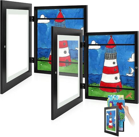 Golden State Art, 10x12.5 Kids Art Frames, Front-Opening Picture Frame Great for Kids Drawings, Artworks, Children Art Projects, Schoolwork, Home or Office (Black Set of 2) in Saudi Arabia