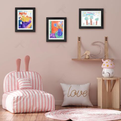 Golden State Art, 10x12.5 Kids Art Frames, Front-Opening Picture Frame Great for Kids Drawings, Artworks, Children Art Projects, Schoolwork, Home or Office (Black Set of 2) in Saudi Arabia