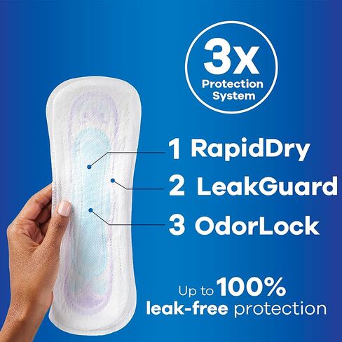 Always Ultra Thin Pads for Women, Size 1 Regular Absorbency Without Wings Unscented, 44 Count x 3 Packs (132 Count total) in Saudi Arabia
