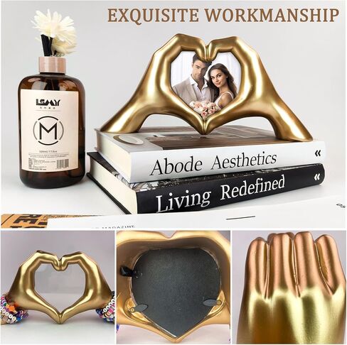 Unique Heart Hands Sculpture with Picture Frame - Romantic Wedding,Anniversary and Engagement Gift Idea for Couples, Women,Wife in Kuwait