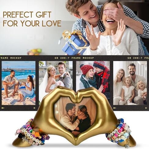 Unique Heart Hands Sculpture with Picture Frame - Romantic Wedding,Anniversary and Engagement Gift Idea for Couples, Women,Wife in Kuwait