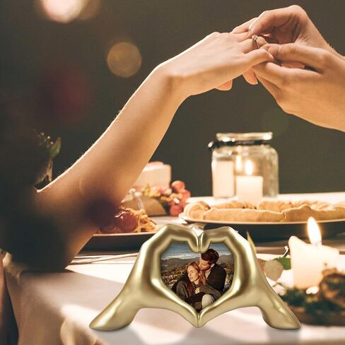 Unique Heart Hands Sculpture with Picture Frame - Romantic Wedding,Anniversary and Engagement Gift Idea for Couples, Women,Wife in Kuwait