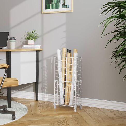 AWTATOS Umbrella Holder Entryway, Umbrella Stand Freestanding, Metal Square Umbrella Rack Organizer with a Removable Drip Tray, Hooks, Black in Saudi Arabia