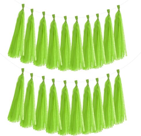MECCANIXITY 20Pcs Tassel Garland Banner Tissue Paper for Streamers Party Decorations, Valentine's Day Birthday Decor for Women with Rope and Tie Wire (Cream White, 14.6Inch) in Saudi Arabia