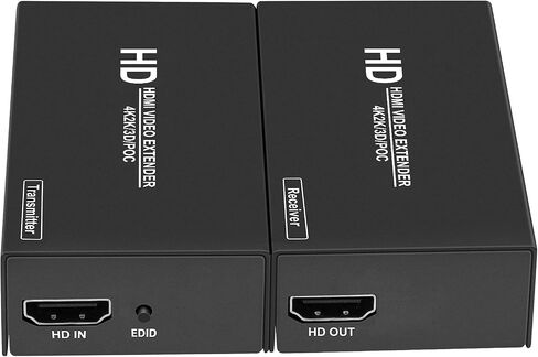 HDMI Extender Over Single Cat5e/Cat6 /7 Cable Full HD Uncompressed Up to 165ft (50m) Support 1080p@60Hz,3D, EDID (Transmitter and Receiver) for Churches, Conference, Multimedia Home Theater in Kuwait