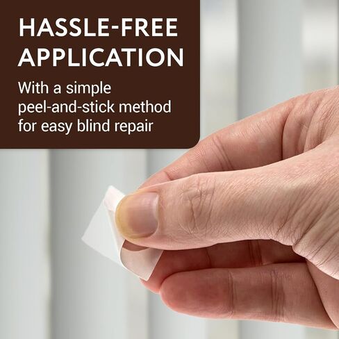 Impresa Clear Vertical Blind Repair Tabs - 20 Clear, Stick-On Tabs (10 Sets) with 2 Alcohol Wipes - Great for Sliding Door, Window, Patio Blinds - Simple Blind Fixing Solution in Saudi Arabia