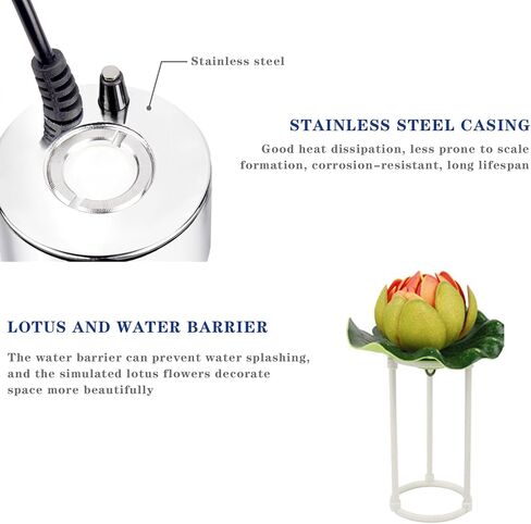 Ultrasonic Mist Maker Fogger with Mist Volume Regulator, Water Pond Fountain Fogger with Removable Splash Guard for Water Fountain Pond Pot Rockery Sink (Mist Volume Regulator, Without Light) in Kuwait