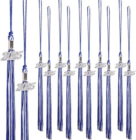 2025 Graduation Tassels,1Pcs Cap Tassel Decoration with 2025 Year Gold Date Charms,Graduate Gifts for Ceremonies Souvenir High School,Blue and White in Saudi Arabia