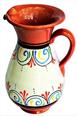 Cactus Canyon Ceramics الإسبانية Terracotta 2 كوارت إبريق ، أصفر in Saudi Arabia