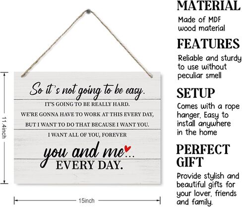 Farmhouse Wood Sign, This Is Everything I've Ever Wanted Sign, Decorative Wood Plaque for Hanging, Inspirational Wall Sign, Home Decor for Living Room, Bedroom, Office Decor, Family Room Decor in Kuwait