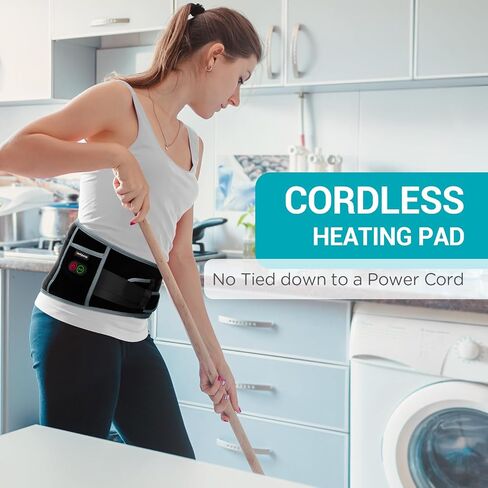 comfytemp cordless وسادة التسخين مع مدلك لتخفيف آلام الظهر ، مدلك أسفل الظهر المحمولة FSA HSA مؤهلة يمكن ارتداؤها ، هدايا عيد الأب ، هدايا عيد ميلاد لأبي أمي الرجال ، 3 حرارة السيارات 58 " in Saudi Arabia