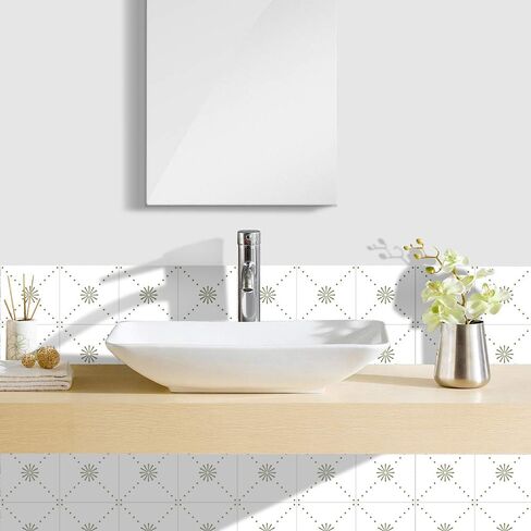 SVNOOC Peel & Stick Wall Tile Stickers 12 PCS Backsplash Self Adhesive 6" x 6", Decorative Wall Stickers for Kitchen Bathroom Tile Decals Waterproof Removable (Black) in Saudi Arabia
