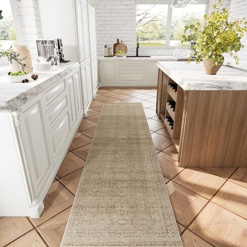 8x10 Area Rugs for Living Room: Washable Rug Stain Resistant Distressed Vintage Floral Rug Non Slip Low Pile Faux Wool Soft Large Area Rugs for Bedroom Bedside Farmhouse Dining Room Kids Nursery in Saudi Arabia