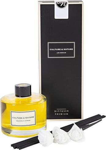 CULTURE & NATURE Reed Diffuser Set 6.7oz (200ml) Clean Cotton Scented Diffuser with Sticks Home Fragrance Reed Diffuser for Bathroom Shelf Decor in Saudi Arabia