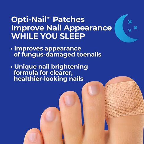 Opti-Nail Fungal Nail Renewal Patches - 21 Patches, Night-Time Treatment Improves Nail Appearance While You Sleep in Saudi Arabia