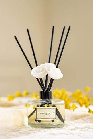 CULTURE & NATURE Reed Diffuser Set 6.7oz (200ml) Clean Cotton Scented Diffuser with Sticks Home Fragrance Reed Diffuser for Bathroom Shelf Decor in Kuwait
