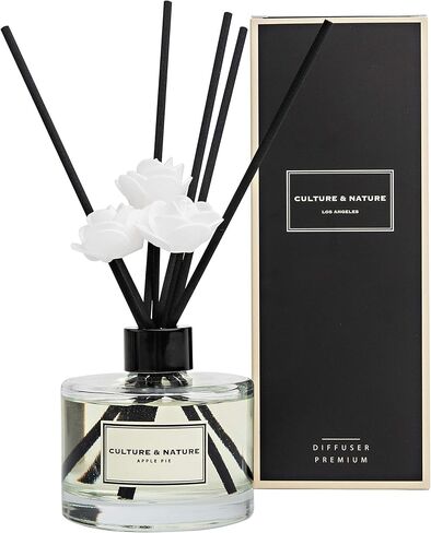 CULTURE & NATURE Reed Diffuser Set 6.7oz (200ml) Clean Cotton Scented Diffuser with Sticks Home Fragrance Reed Diffuser for Bathroom Shelf Decor in Kuwait