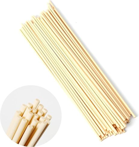 Black Oil Diffuser Sticks 50pcs 9in/23cm0.118in/3mm Fragrance Refill Fibre Reed Thick Diffuser Sticks for Home Office Spa and Bedroom in Kuwait