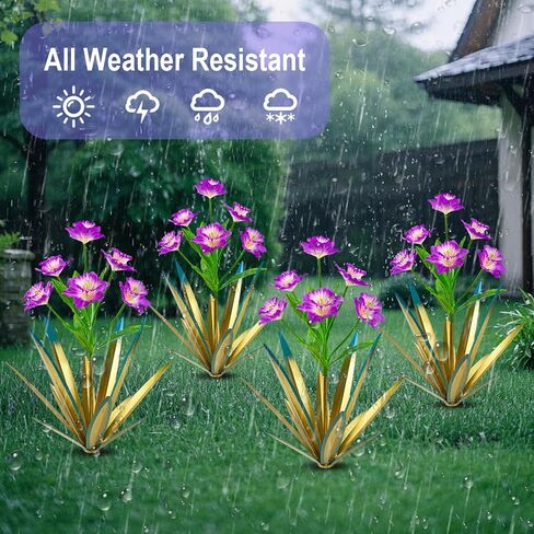 Homight Metal Agave Plant Outdoor Decoration Outdoor Garden Decoration Daffodils Flowers Mexican Yard Art Daffodils Flowers Decorative Garden Gift (2 Big red Daffodil) in Kuwait