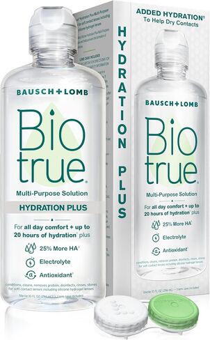 حل العدسات اللاصقة Biotrue ، حل متعدد الأغراض للعدسات اللاصقة الناعمة ، واصلت علبة العدسة ، 10 أوقية in Kuwait