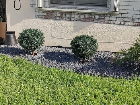 Artificial Boxwood Ball Bush 27" Tree UV Resistance Rated with Spike. Easy to Push in The Ground.Plant Looks Great in a Planter Anywhere. Indoor/Outdoor Decor 2 Pack in Saudi Arabia