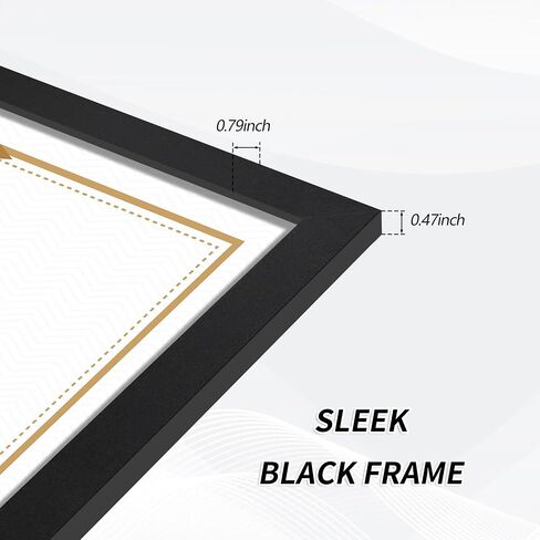 8.5x11 مجموعة إطار الصورة من 6 ، شهادة متعددة 8.5 من 11 إطارات الصور بالجملة ، وثيقة دبلوم جائزة إطار معلقة الجدار أو عرض الطاولة ، أسود in Kuwait