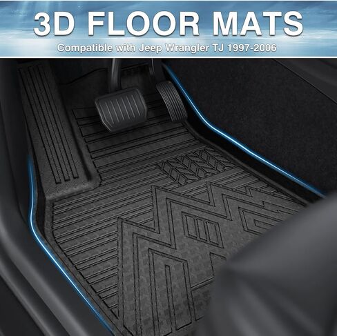 Mixsuper 1st Row Floor Mats Compatible with 2020-2023 Chevrolet Corvette C8 All Weather Custom Fit Floor Liners First Row Mat Liner Set Black in Kuwait