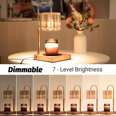 شمعة دافئة مصباح مع مؤقت ، شمعة كهربائية قابلة للضايق Wamer قابلة للتعديل ، مصباح شمعة حديثة زجاجية ، أسود ، ديكور المنزل الأنيق in Kuwait