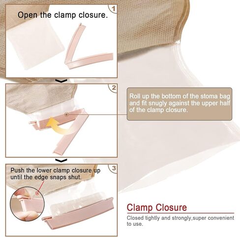 Carbou 21 PCS Ostomy Supplies Colostomy Bags Two Piece Drainable Pouches with Closure 12", Ileostomy Stoma Care,Cut-to-Fit(15pcs Bags+6pcs Barrier) in Kuwait