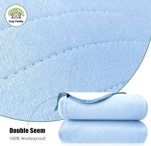 Cosy Family Waterproof Washable Underpads, 34" x 36" - Heavy Absorbency Reusable Bedwetting Incontinence Pads for Adults, Elderly and Pets - Protective Pad, Blue and Green, (Pack of 4) in Saudi Arabia