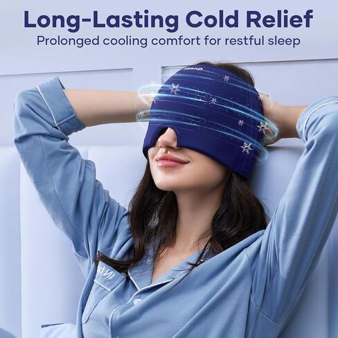 Migraine Relief Cap, Headache Relieve Cap Mask Products, Cooling Odorless Gel Ice Head Wrap for Tension, Stress,Hangover & Puffy Eyes in Saudi Arabia