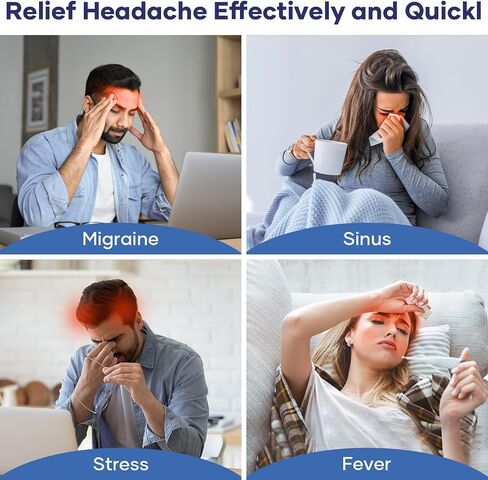 Migraine Relief Cap, Headache Relieve Cap Mask Products, Cooling Odorless Gel Ice Head Wrap for Tension, Stress,Hangover & Puffy Eyes in Saudi Arabia
