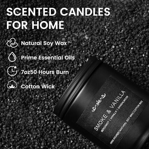 Scented Candles for Men, 6-Pack Candles for Home Scented, 42oz, 300 Hours Burning Time Long-Lasting Aroma — The Masculine Men Candle, Perfect for Boyfriend, Him, Father Aromatherapy Gift in Saudi Arabia