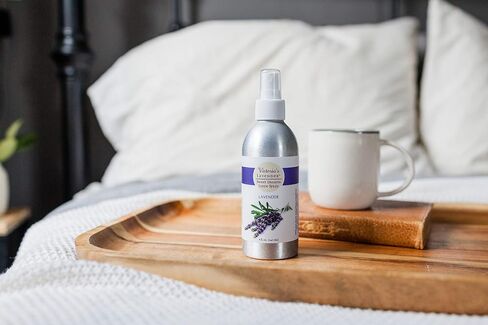 Victoria's Lavender Pillow and Linen Spray Sleep Better Tonight, Pure Lavender Essential Oil Handmade in Oregon, Made in USA (8 oz) in Saudi Arabia