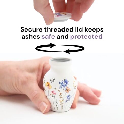 Cremation Urns for Human Ashes Adult Female | Human Urn for Ashes for Women | Decorative for Cremation, Funeral, Burial, Home | Handcrafted Large Size - Wildflower in Kuwait