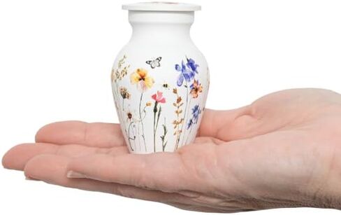 Cremation Urns for Human Ashes Adult Female | Human Urn for Ashes for Women | Decorative for Cremation, Funeral, Burial, Home | Handcrafted Large Size - Wildflower in Kuwait