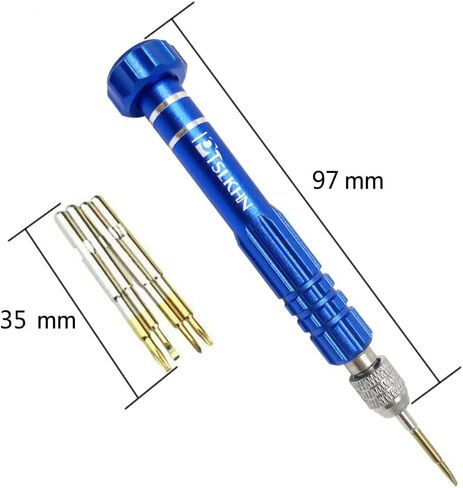 PTSLKHN Eye Glass Repairing Kit, S2 Steel Screwdriver with 15 Types of Screws, Precision Eyeglass Repair Tool Set (Blue 2in1-screws) in Kuwait