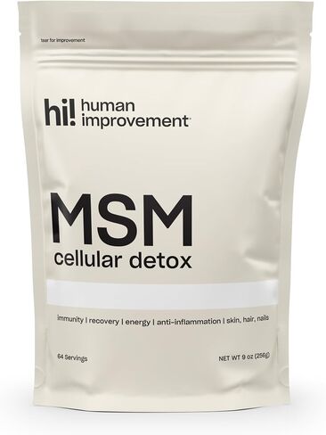 MSM Cellular Detox, Organic Sulfur, Gluten-Free, Dairy-Free, Vegan, 99.9% Pure, Made in The USA, 0g Sugar (64 Servings) in Saudi Arabia