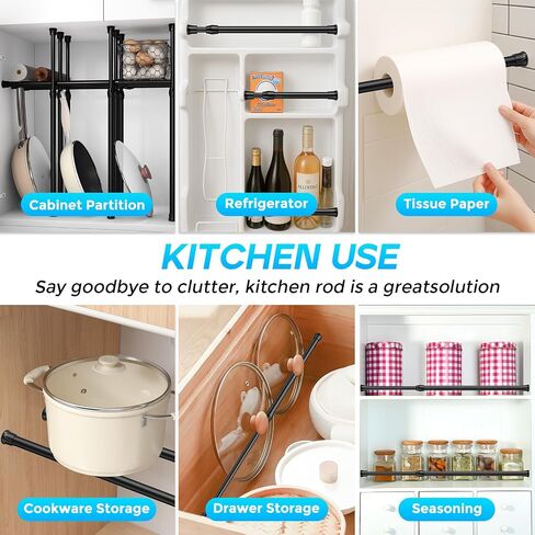 Tension Curtain Rod 12-20inches Small Tension Rods White Adjustable Spring Tension Curtain Rods 2 Pack Mini Curtain Rod Short for Cupboard Closet Rod Kitchen Drawers No Drill Cupboard Cabinets in Saudi Arabia