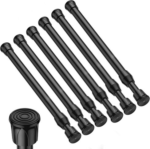 Tension Curtain Rod 12-20inches Small Tension Rods White Adjustable Spring Tension Curtain Rods 2 Pack Mini Curtain Rod Short for Cupboard Closet Rod Kitchen Drawers No Drill Cupboard Cabinets in Saudi Arabia