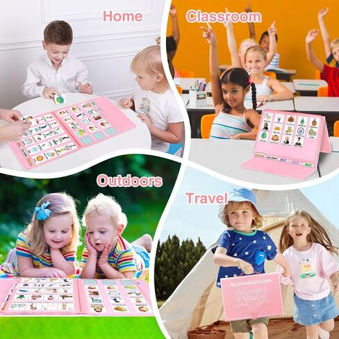 Pecs Visual Communication Book, Communication Board for Nonverbal Kids, 203 Organ Counting Animals Communication Cards, Autism Speech Therapy Materials, Toddler Behavior Book for Home School in Kuwait