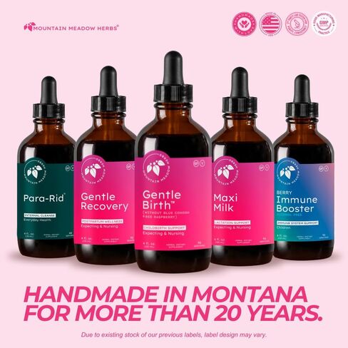 Mountain Meadow Herbs Gentle Birth for Birth Prep/Labor Prep, Fast Acting Liquid Herbal Extract for Childbirth Support w/o Blue Cohosh - 4oz in Kuwait
