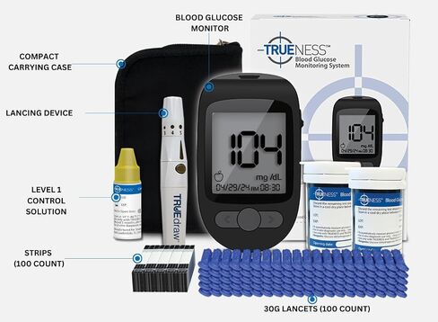 TRUENESS Air Meter with 100 strips, 100 Lancets and Lancing Device in Saudi Arabia