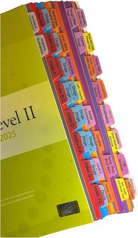 Laminated Book Tabs for CPT 2025 Professional Edition (AMA Version) – Durable, Color-Coded, and Repositionable Sticky Tabs – Includes Alignment Card & Blank Tabs (Book not Included) in Kuwait
