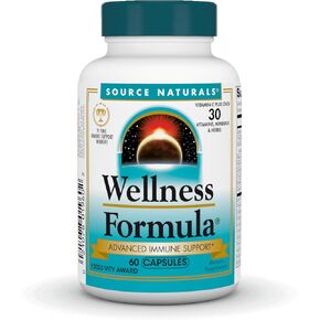 المصدر Naturals Wellness Formula Vitamins ذات المحاذاة الحيوية والدفاع العشبي لدعم الجهاز المناعي - المكملات الغذائية وداعم المناعة - 60 كبسولة