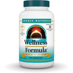 Source Naturals Wellness Formula, Advanced Immune Support*, Bio-Aligned Vitamins & Herbal Defense - Immune System Support Supplement & Immunity Booster - 120 Capsules