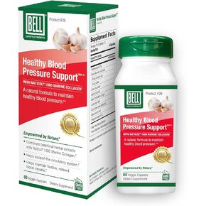 Bell Healthy Pressure Support ™ مزيج فريد- مزيج طبيعي من مستخلص حبوب القهوة الخضراء ، مكملات استخراج البذور بالثوم والكرفس- 60 كبسولة ، نباتي ، غير محلي.